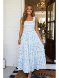 Floral Smocked Maxi Dress - Greige Goods