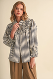 Striped Button Up Top