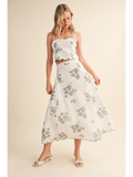 Scallop Top & Midi Skirt Set