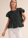Tiered Bubble Sleeve Top