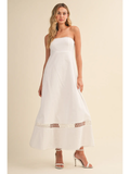 Embroidered Accent Mini Dress - Greige Goods