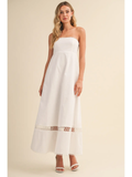 Embroidered Accent Mini Dress - Greige Goods