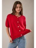 Short Sleeve Sweater Cardigan