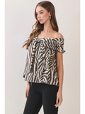 All Tied Up Zebra Top