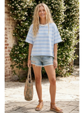 Striped Oversized Tee - Greige Goods