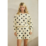 Polka Dot Sweatshorts - Greige Goods