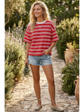 Striped Oversized Tee - Greige Goods