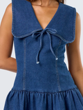 Denim Bib Mini Dress