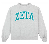 Sorority Embroidered Mockneck - Greige Goods