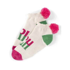 "Grinch" Home Socks - Greige Goods