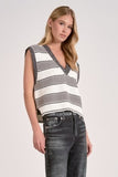 Deep V Sweater Vest - Greige Goods