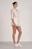 3/4 Sleeve Ruffle Romper - Greige Goods