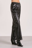 Elastic Waist Leather Pant - Greige Goods
