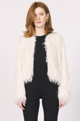 Rosalind Fringe Jacket - Greige Goods
