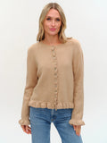 Chelsea Ruffle Trim Cardigan - Greige Goods