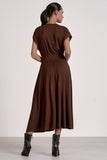 Cinch Waist Midi Dress - Greige Goods