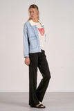 Contrast Collar Denim Jacket - Greige Goods