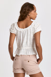 Fabiola Pearl Blouse - Greige Goods