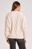 Cable Knit Crewneck Sweater - Greige Goods