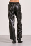 Elastic Waist Leather Pant - Greige Goods