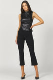 Shaunee Leather Top - Greige Goods