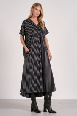 Stripe Maxi Shirt Dress - Greige Goods
