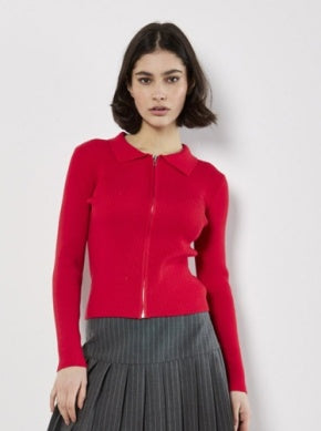 Zip Thru Cardigan - Greige Goods