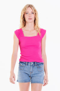 Naila Square Neck Top - Greige Goods