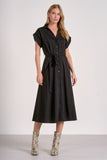 Black Collared Midi Dress - Greige Goods