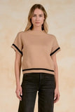 Black Stripe Crewneck Sweater