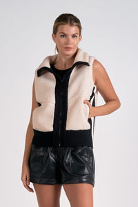 Fuzzy Vest Zip Up