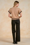 Black Stripe Crewneck Sweater