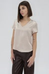Amelda Satin Top - Greige Goods