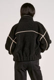 Black Invisible Zip Jacket - Greige Goods