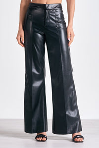 Leather Wide Leg Pant