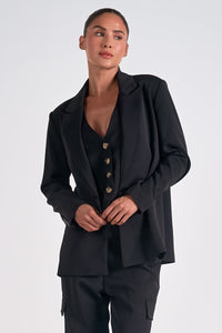 Wide Lapel Blazer