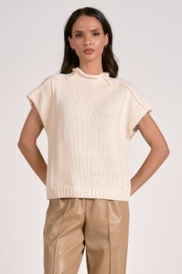 Short Sleeve Sweater Crewneck - Greige Goods