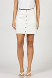 Quinn Button Front Skirt - Greige Goods