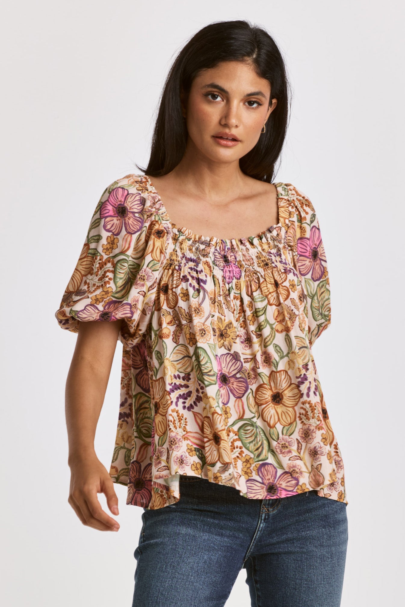 Evelyn. Hippie Chic Floral Blouse