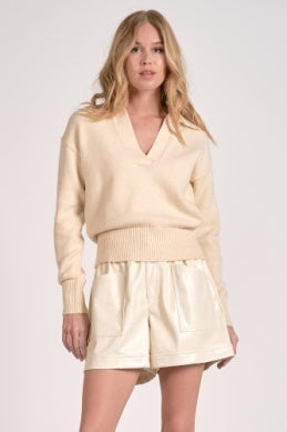 Pollo Collar Sweater - Greige Goods
