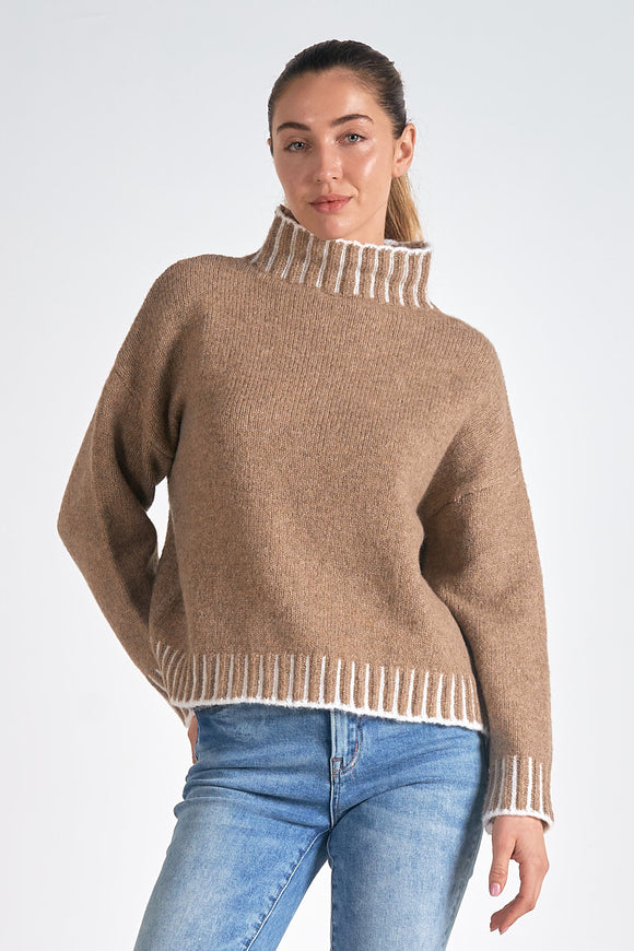 Detailed Turtleneck Sweater