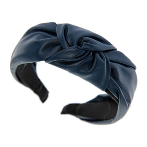 Faux Leather Knotted Headband - Greige Goods