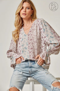 Floral Print Top - Greige Goods