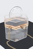 Clear Mini Clutch w/Handle - Greige Goods