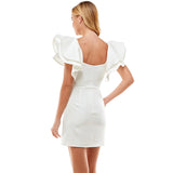 Ruffle Sleeve Dress - Greige Goods