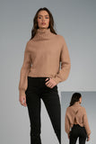 Open Back Turtleneck Sweater - Greige Goods